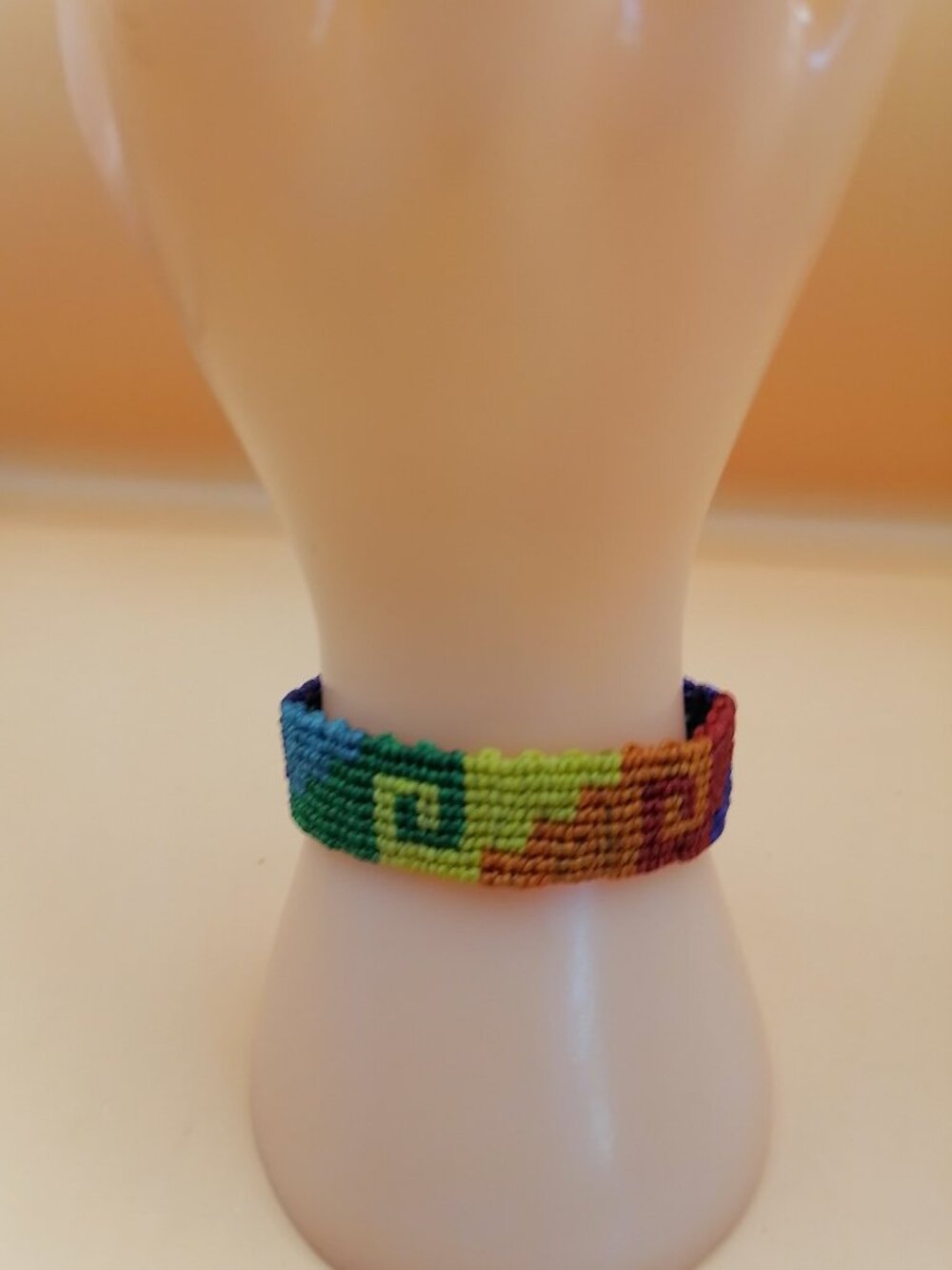 Macrame Bracelet, Labyrinth Design, Handmade, Adjustable